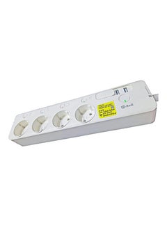 A Copper Power Strip 16A With 4 Outlets And 2 Usb Ports White 2meter