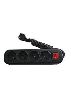 Electricity Joint 4 Outlet Black 1.5meter
