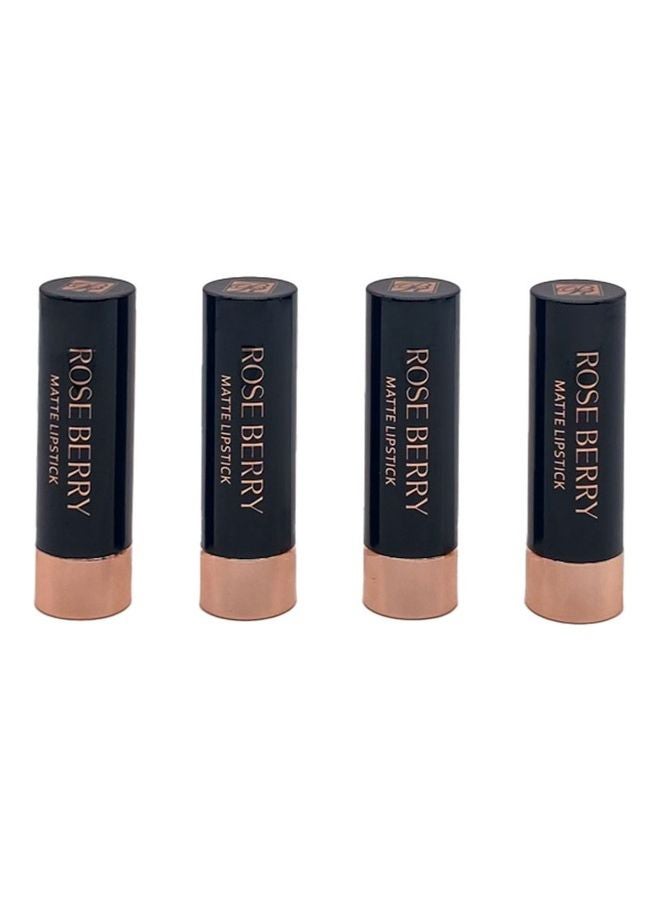 4-Piece Matte Lipstick Set Multicolor
