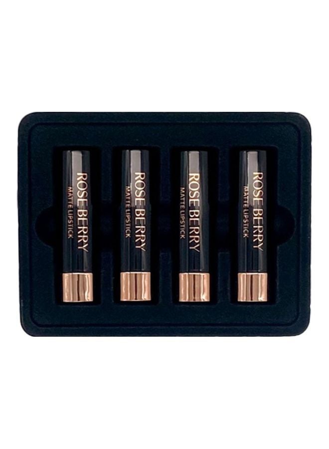 4-Piece Matte Lipstick Set Multicolor