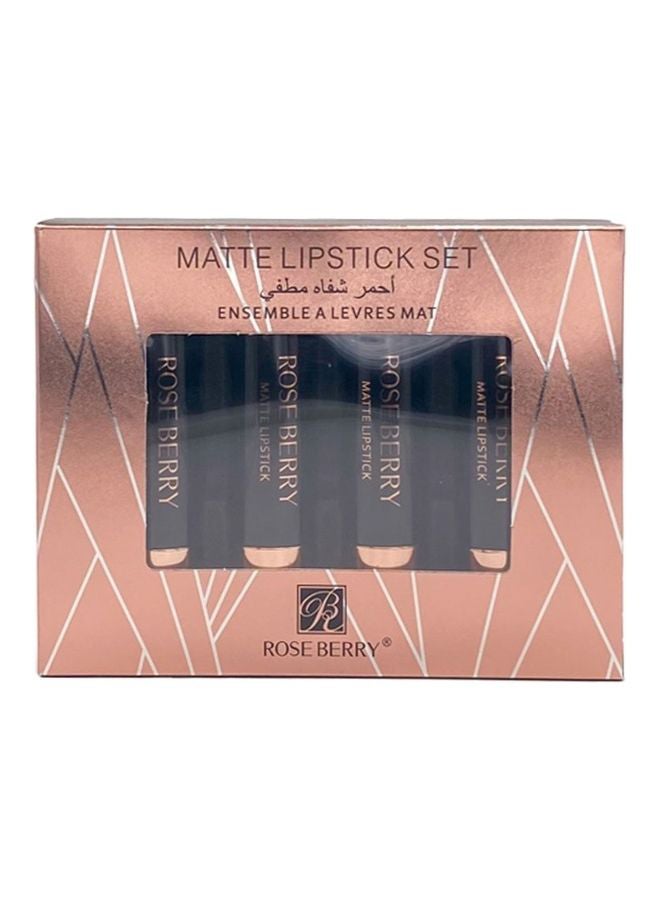 4-Piece Matte Lipstick Set Multicolor