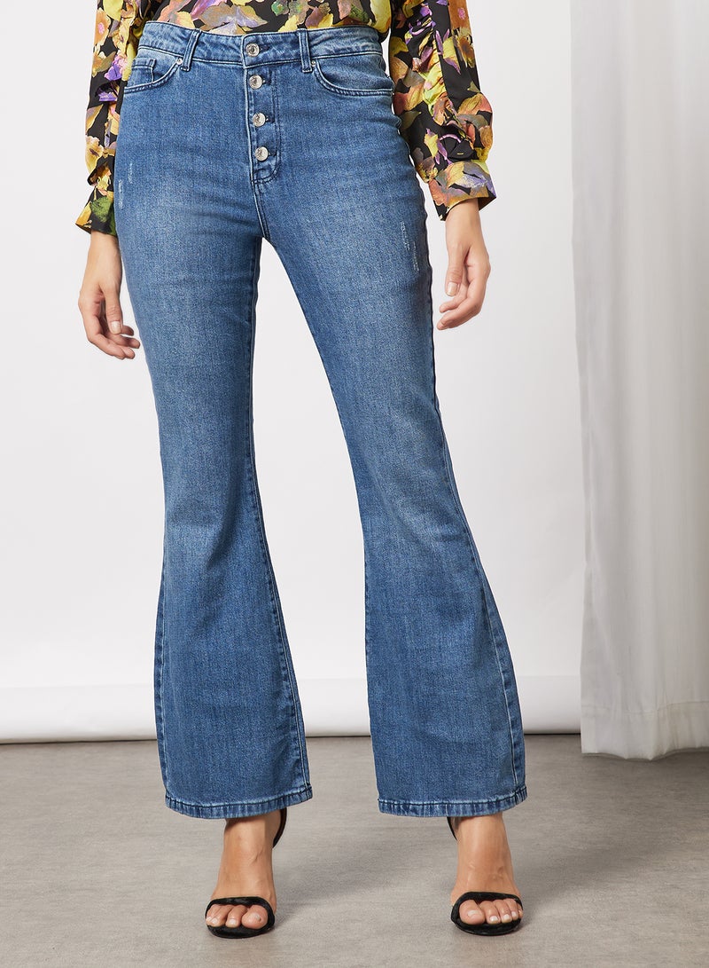 VERO MODA Flared Hem Jeans Blue  - Image 1