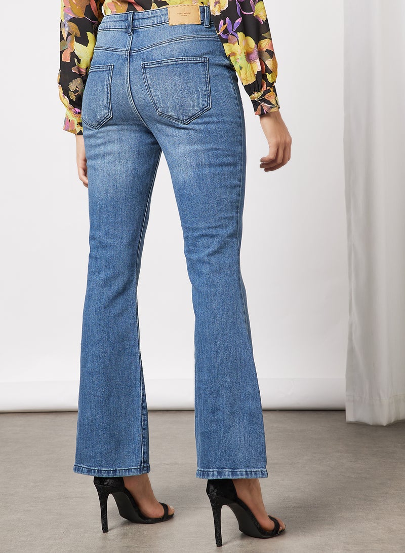 VERO MODA Flared Hem Jeans Blue  - Image 2