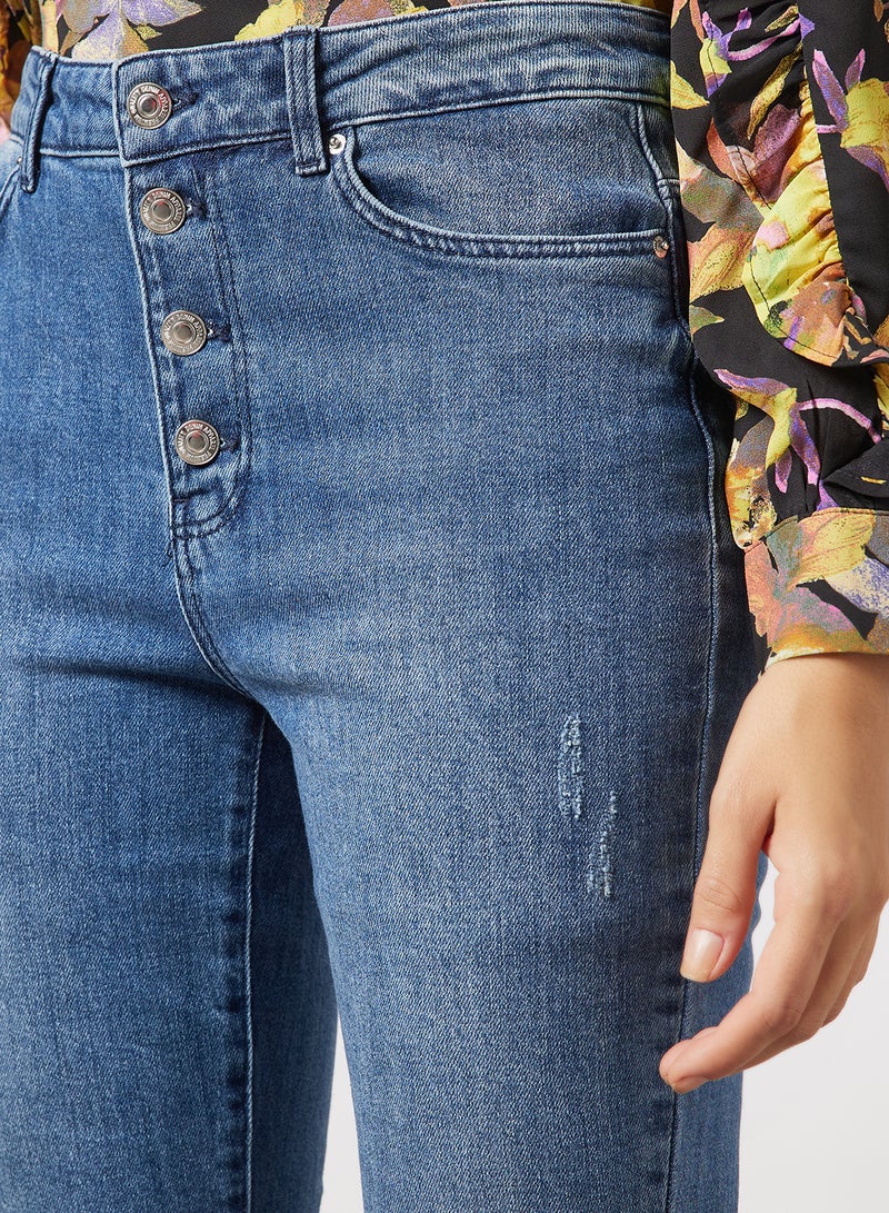 VERO MODA Flared Hem Jeans Blue  - Image 3