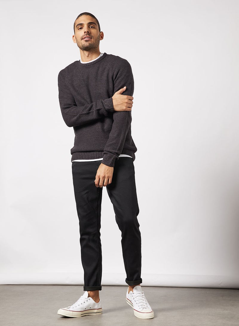 Only & Sons - Ribbed Crew Sweater Black - Image 1