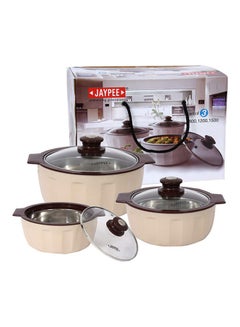 JAYPEE 3-Piece Casserole Glamerole Set Beige 1500ml  - Image 4