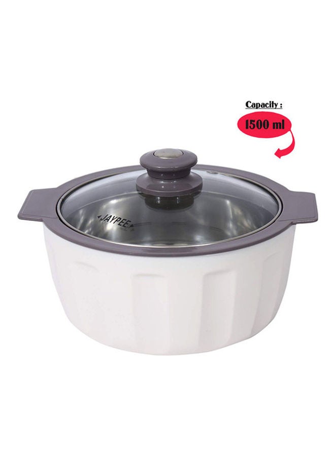 JAYPEE 3-Piece Glamerole Casserole Set White/Grey 3-Pieceml - Image 4