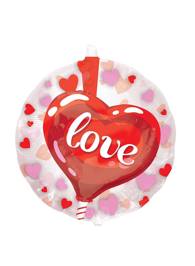 Anagram Valentines Day -Heart Lollipop Insiders Balloon 60Cm 60Centimeter 60centimeter Decorations Party Supplies 60cm - Image 1