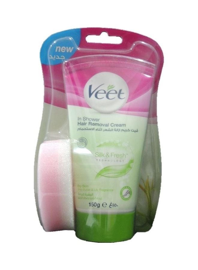 Veet In Shower Dry Skin Hair Removal Cream 150grams