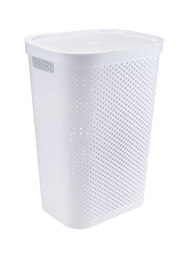 Infinity Polypropylene Laundry Basket White 17.8x7.2x24.8cm