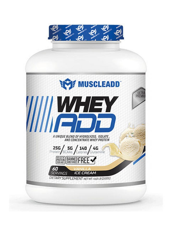 Muscle Add Whey Add-60Serv.-2100G-Vanilla Ice Cream - v1643628487/N52512567A_1