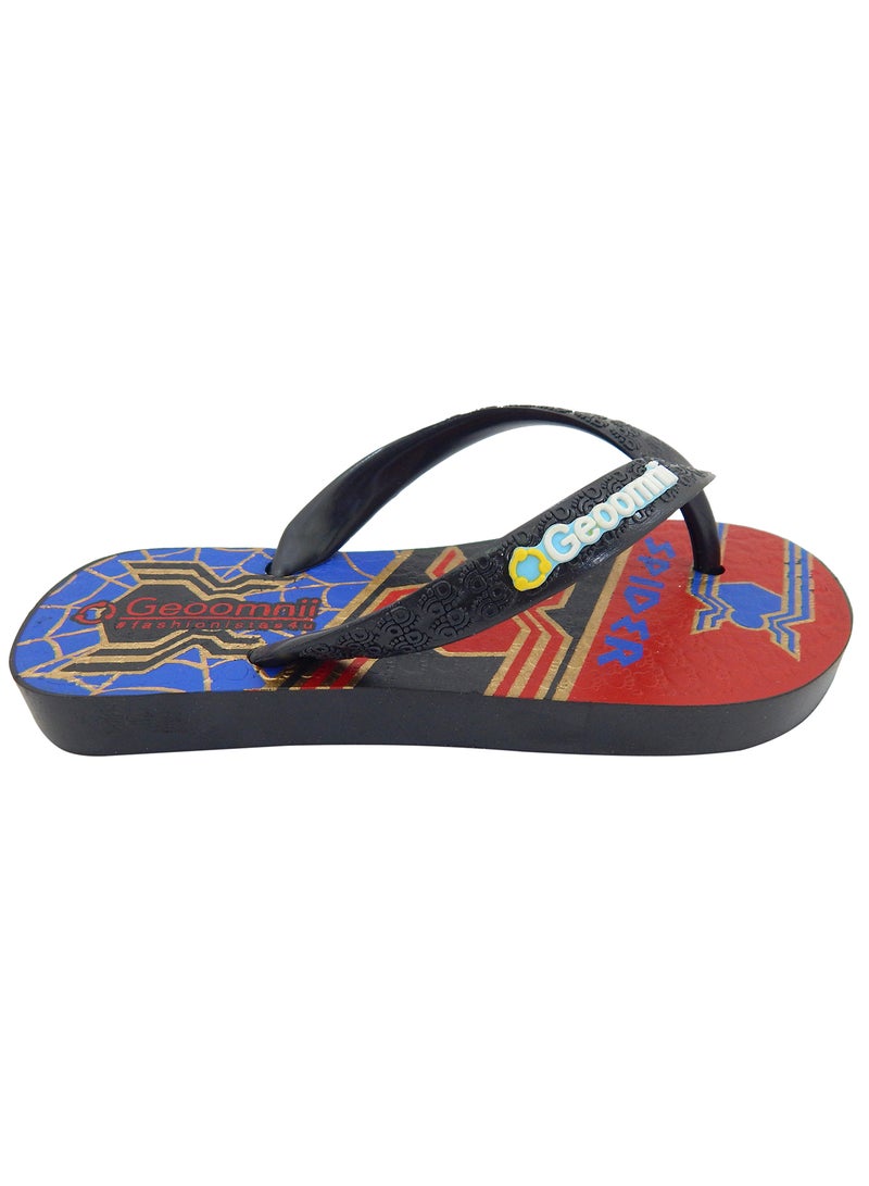 Geoomnii - Belch Printed Slip On Slipper Black - Image 1