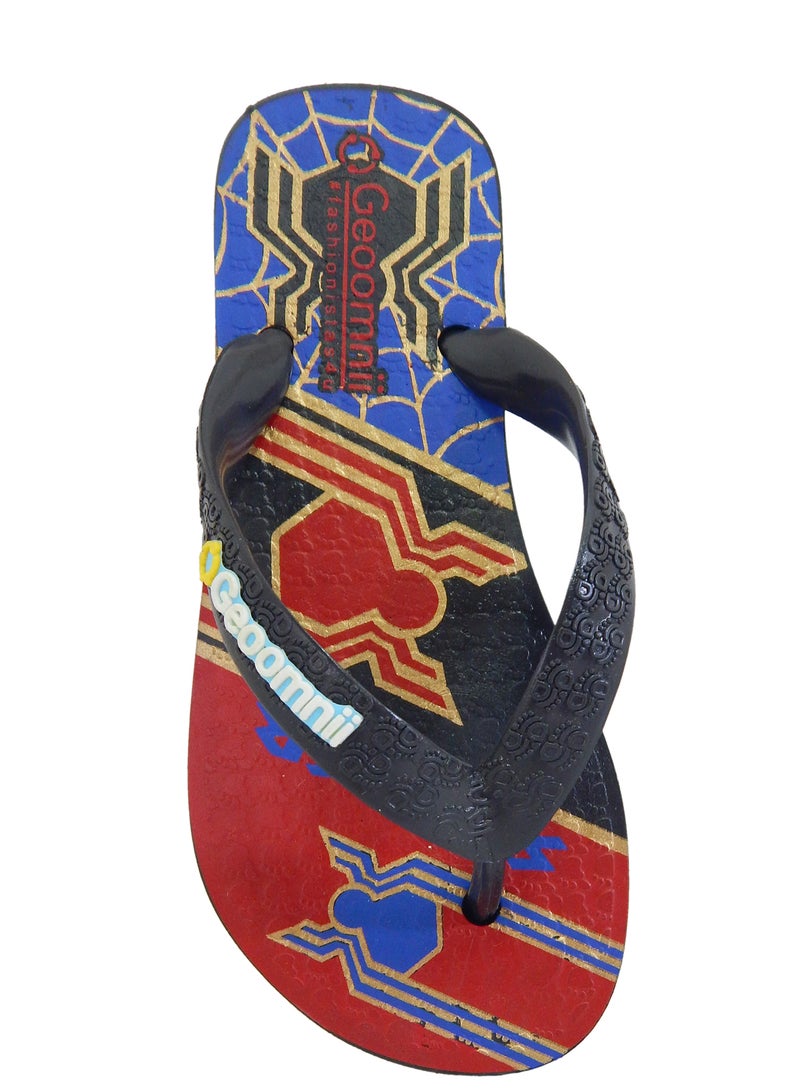 Geoomnii - Belch Printed Slip On Slipper Black - Image 1