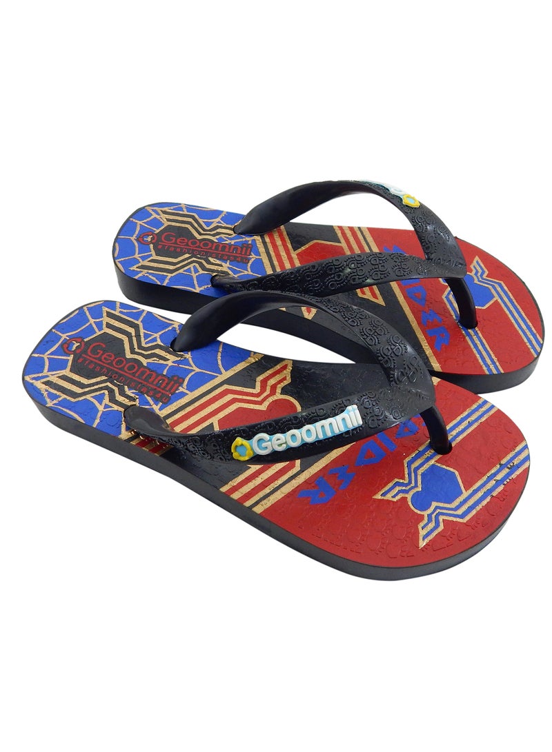 Geoomnii - Belch Printed Slip On Slipper Black - Image 1