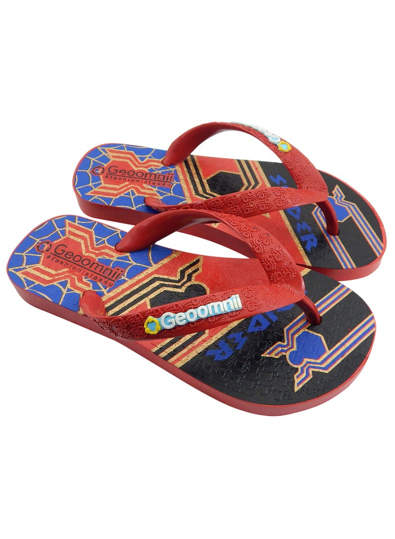 Belch Printed Slip On Slipper Red - v1643635300/N48027234V_1