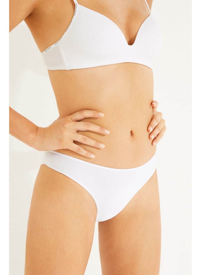 women'secret Pack of 3 microfiber Brazilian briefs White- Cream  - Image 2