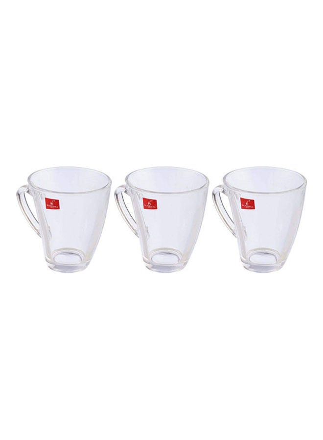 Blinkmax Glass Tea Mug Set - 3 Pieces Clear 10x11cm 