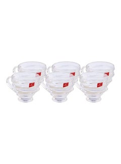 Blinkmax Glass Tea Mug Set - 6 Pieces Clear 8.5x8cm  - Image 1