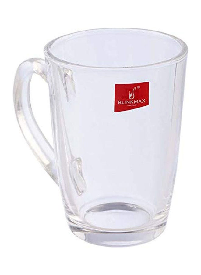 Blinkmax Glass Plain Tea Mug Set 6 Pieces - Clear 7x10cm  - Image 2