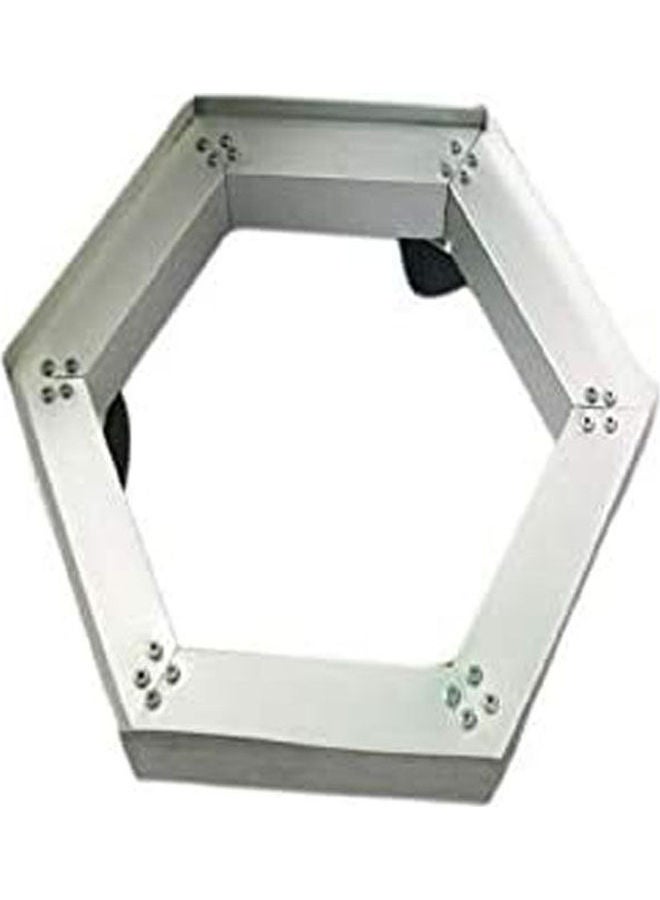 Gas Cylinder Mobile Stand With Wheels Silver