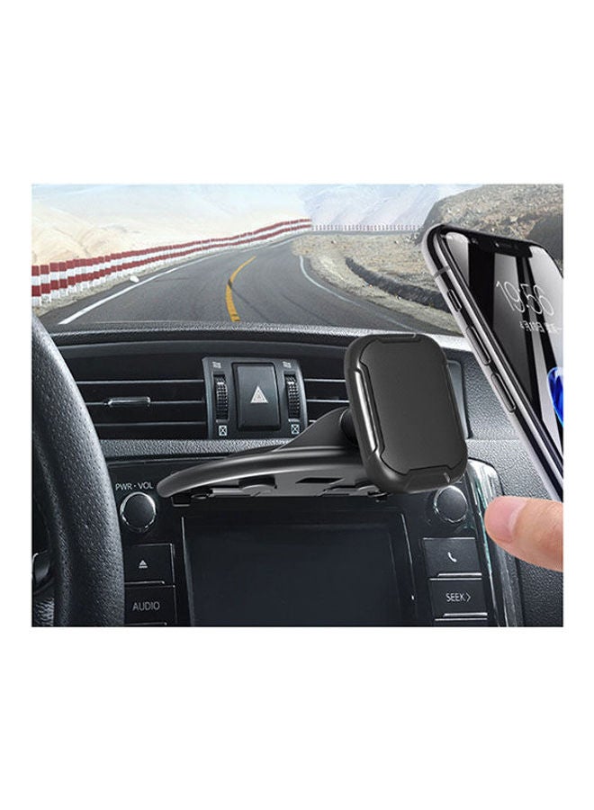 Mobile Holder Magnetic Installed In The Cd Slot Black