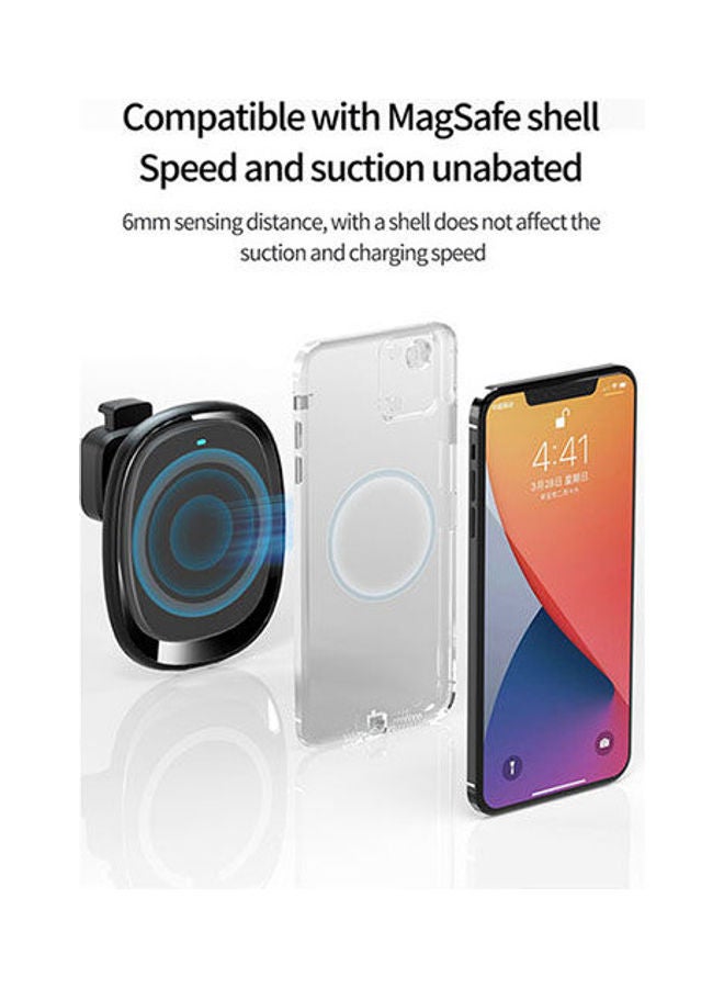 Wireless Magnetic Car Charger 15W Fast Charging Compatible Iphone 12, Iphone 12 Pro And Iphone 12 Pro Max Black - Image 2