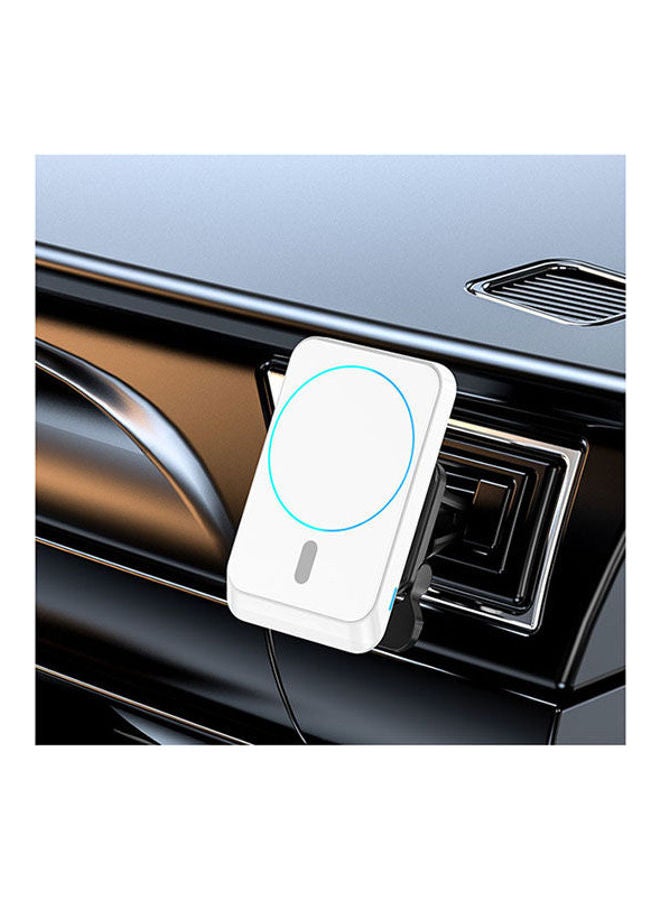 Wireless Magnetic Car Charger 15W Fast Charging Compatible Iphone 12, Iphone 12 Pro And Iphone 12 Pro Max White - Image 3