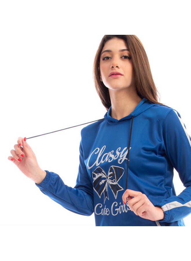 Caesar Hooded Neck Long Sleeve Printed Tracksuit Sets Multicolour  - Image 4