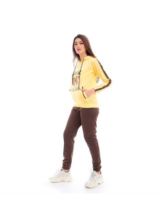 Caesar Hooded Neck Long Sleeve Printed Tracksuit Sets Multicolour  - Image 4