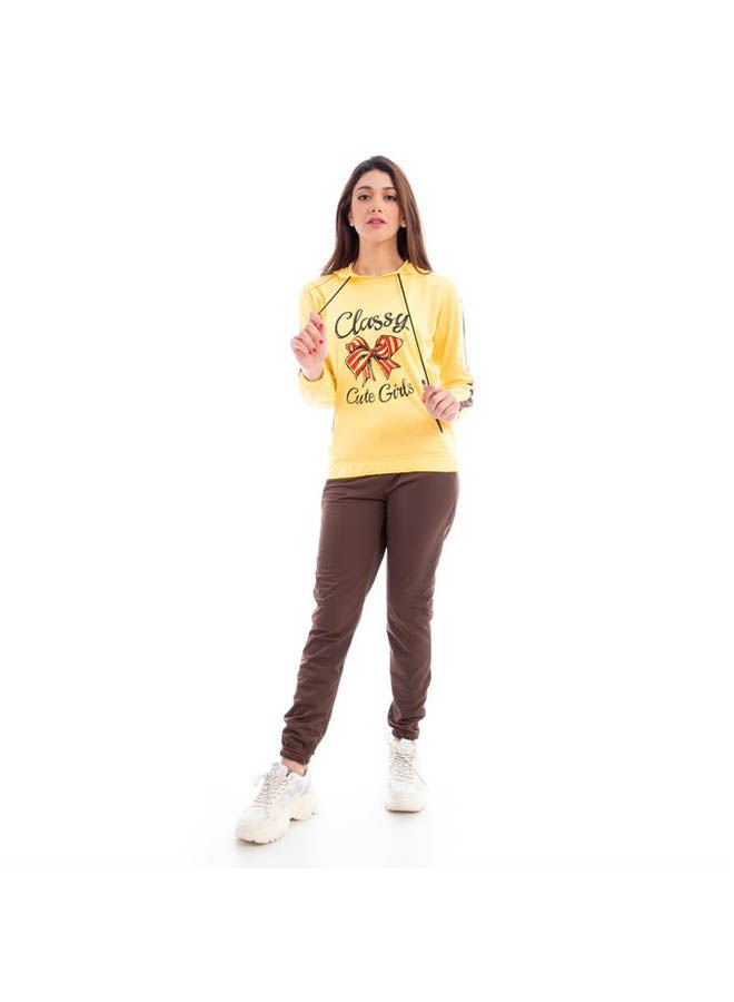Caesar Hooded Neck Long Sleeve Printed Tracksuit Sets Multicolour  - Image 3