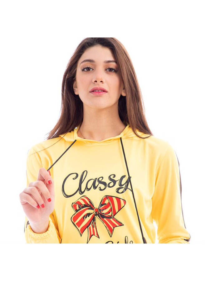 Caesar Hooded Neck Long Sleeve Printed Tracksuit Sets Multicolour  - Image 1
