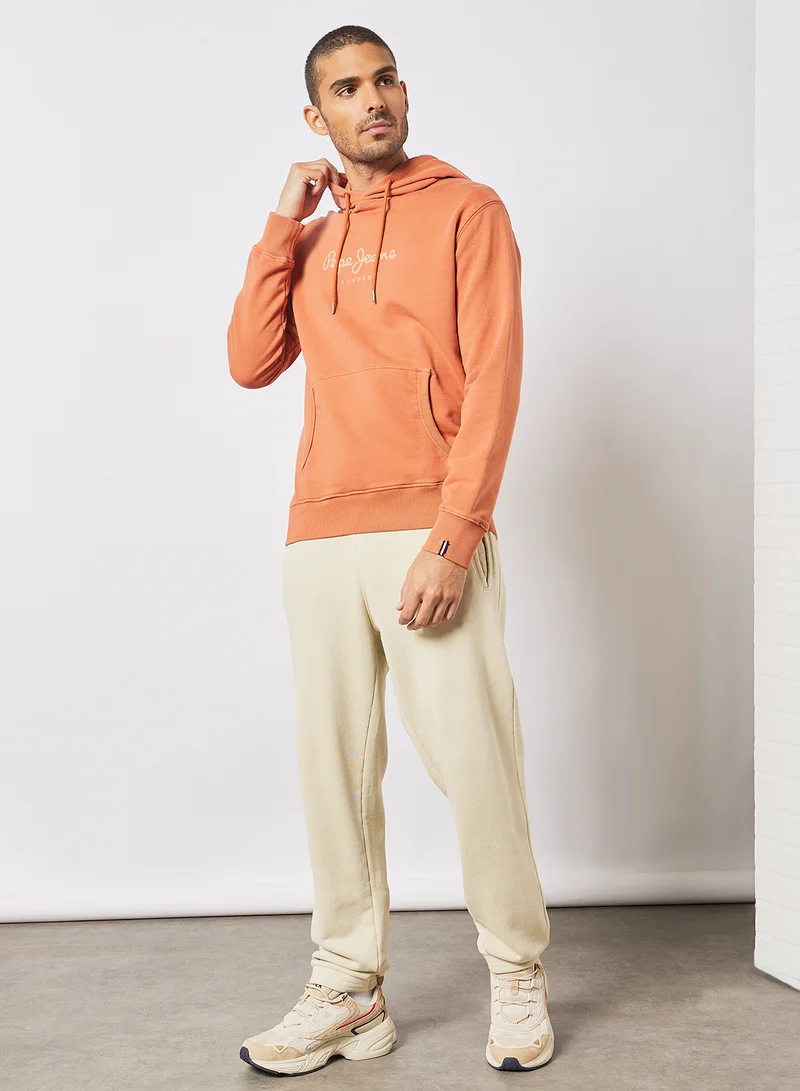 Pepe Jeans LONDON Dariel Logo Hoodie Orange