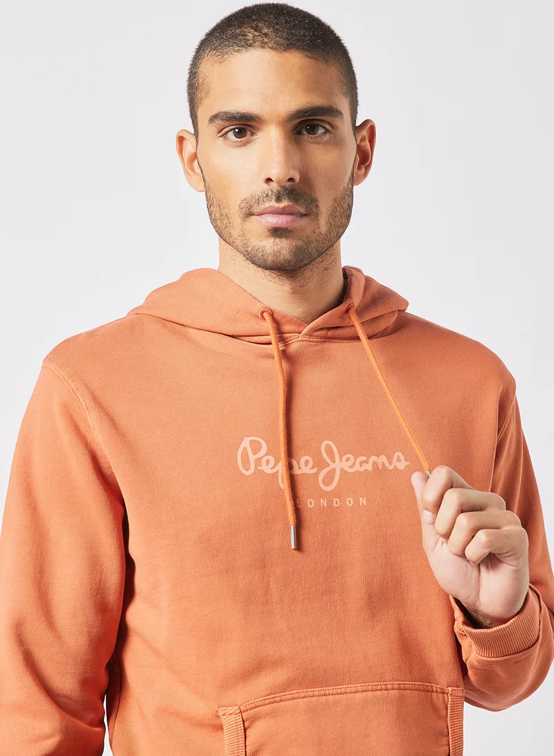 Pepe Jeans LONDON Dariel Logo Hoodie Orange