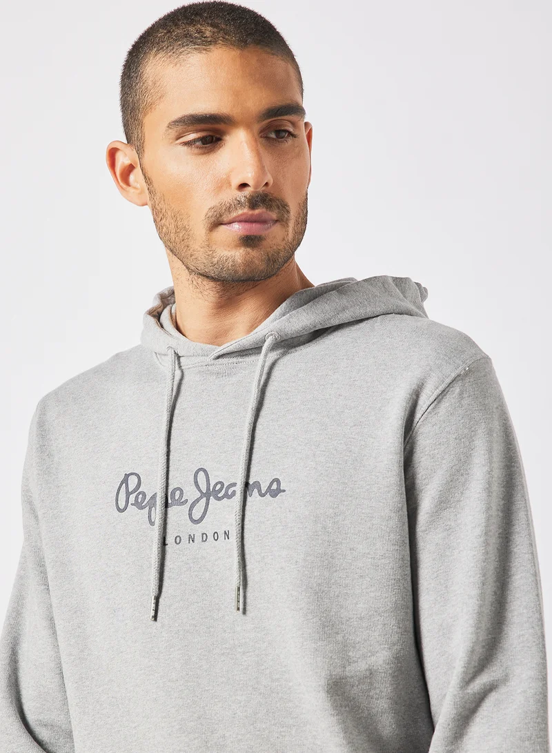 Pepe Jeans LONDON Dariel Logo Hoodie Grey