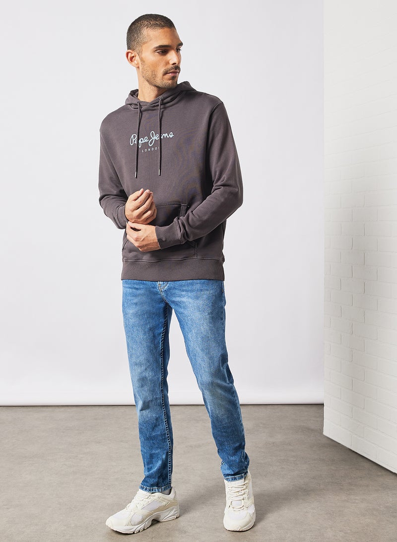 Pepe Jeans LONDON - Dariel Logo Hoodie Dark Grey - Image 1