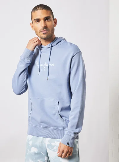 Pepe Jeans LONDON Dariel Logo Hoodie Blue