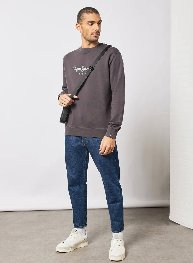 Pepe Jeans LONDON Dylan Logo Sweatshirt Dark Grey