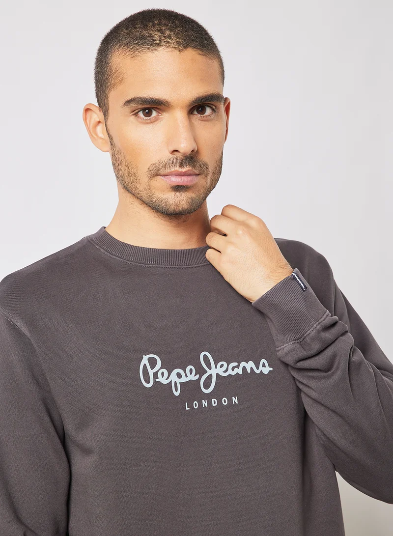 Pepe Jeans LONDON Dylan Logo Sweatshirt Dark Grey