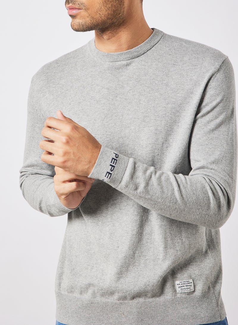 Pepe Jeans LONDON - Andre Crew Neck Sweater Grey - Image 1