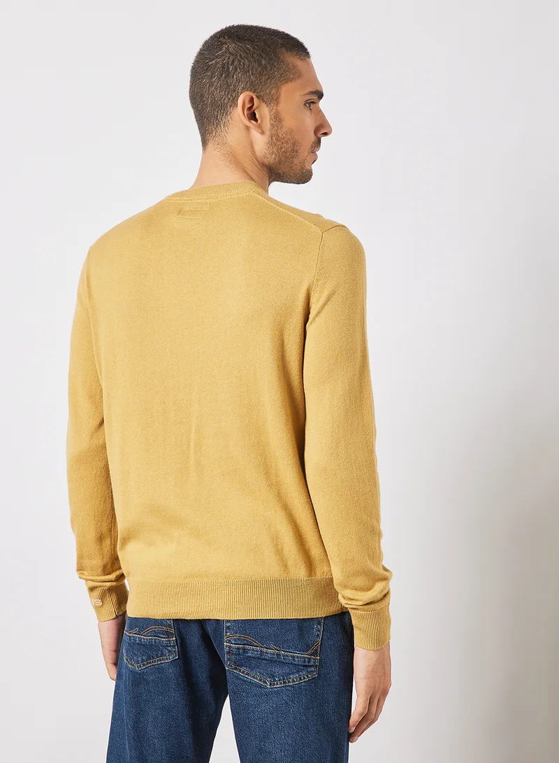 Pepe Jeans LONDON Andre Crew Neck Sweater Mustard