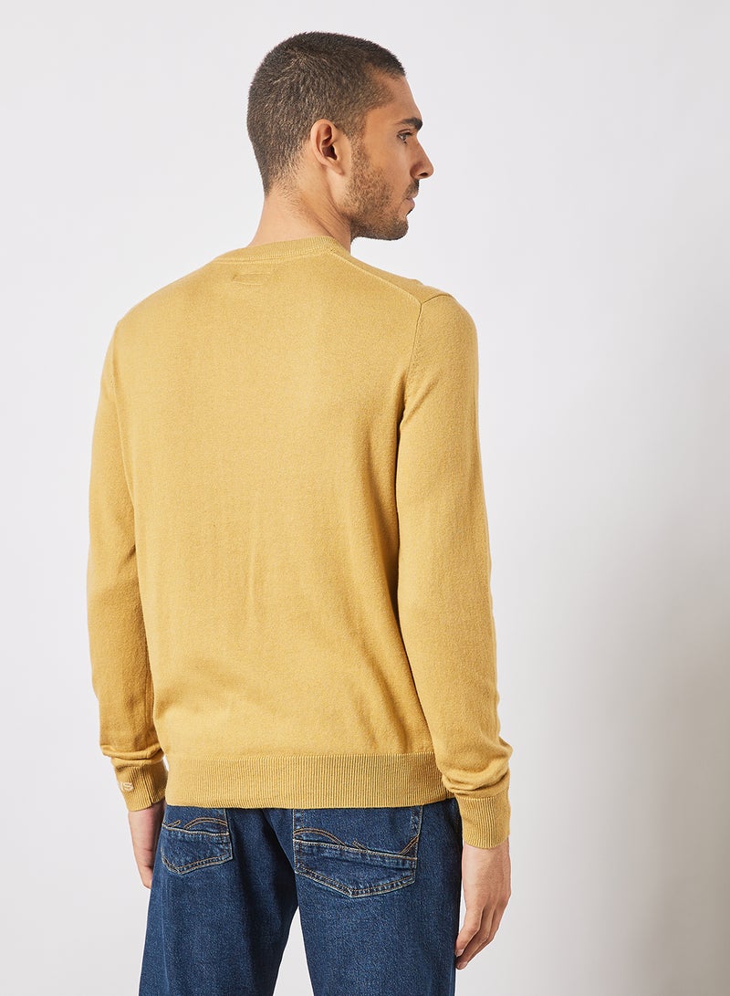 Pepe Jeans LONDON - Andre Crew Neck Sweater Mustard - Image 1