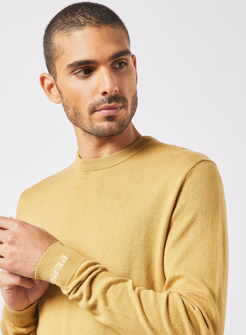Pepe Jeans LONDON - Andre Crew Neck Sweater Mustard - Image 1