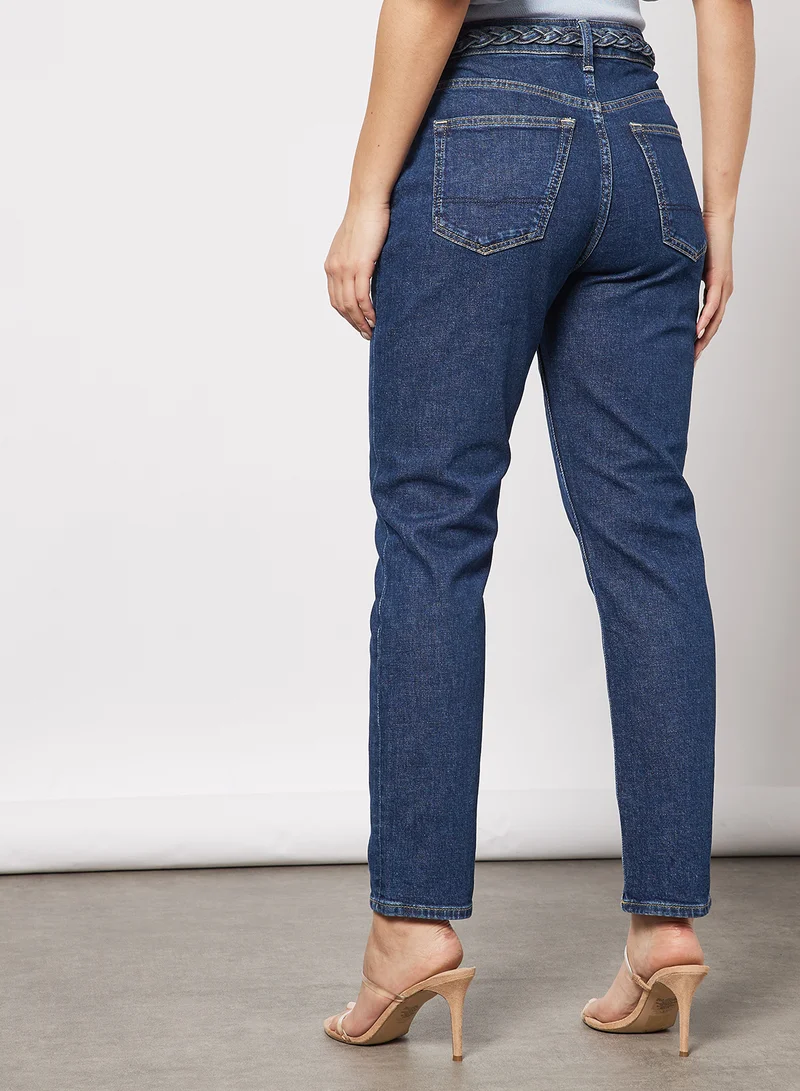 Pepe Jeans LONDON Violet High Braid Relaxed Fit Jeans Blue
