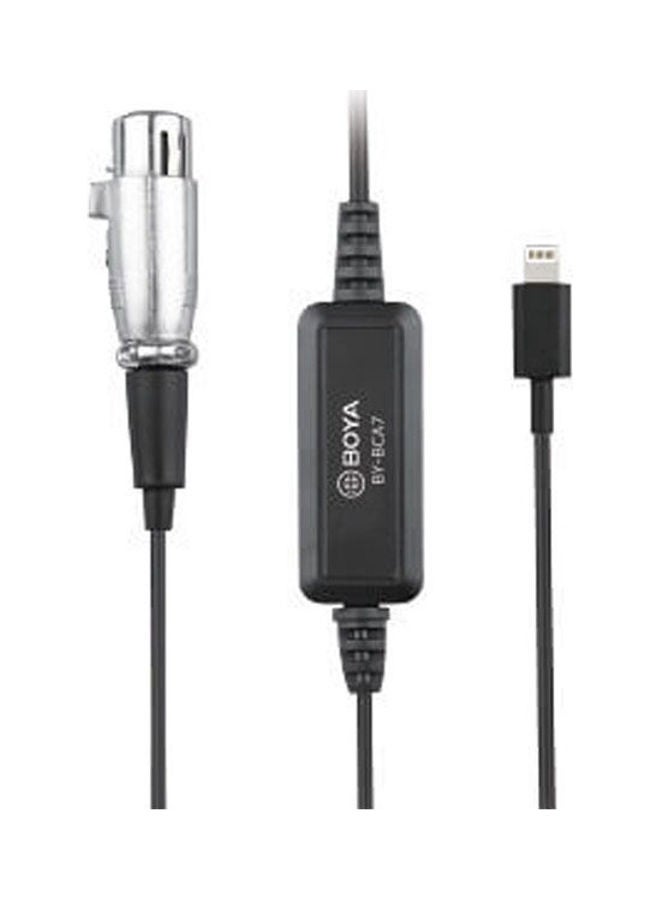 BOYA BY-BCA7 XLR to Lightning connector Microphone Cable Black  - Image 1