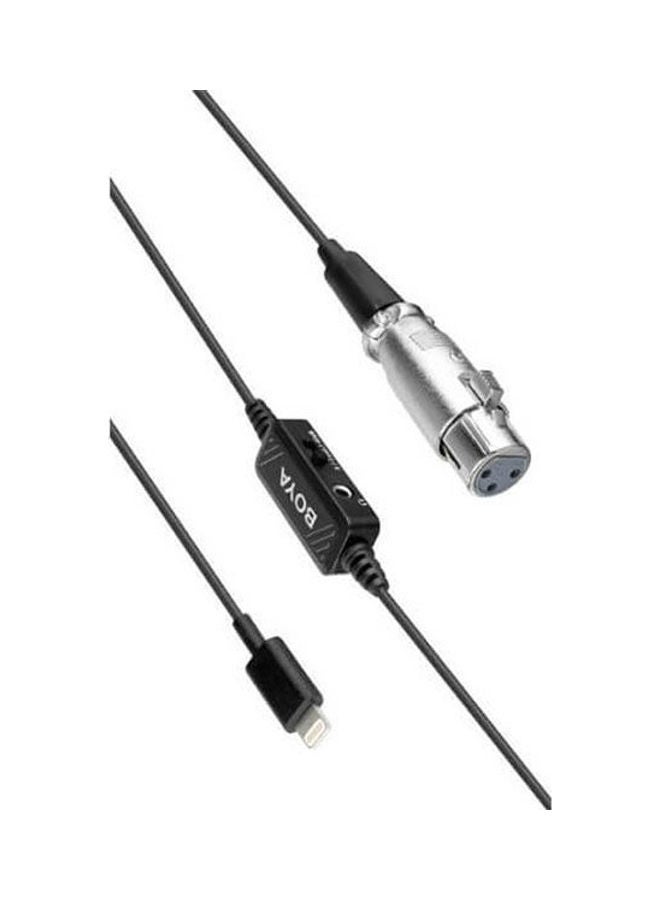 BOYA BY-BCA7 XLR to Lightning connector Microphone Cable Black  - Image 2