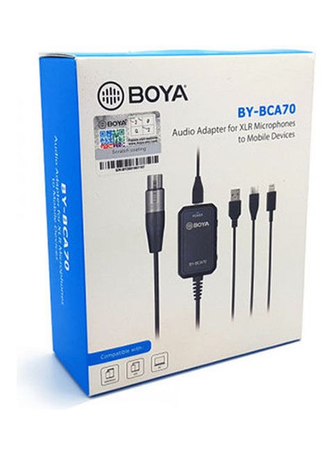 Audio Adapter for XLR Microphones to Mobile Devices Black