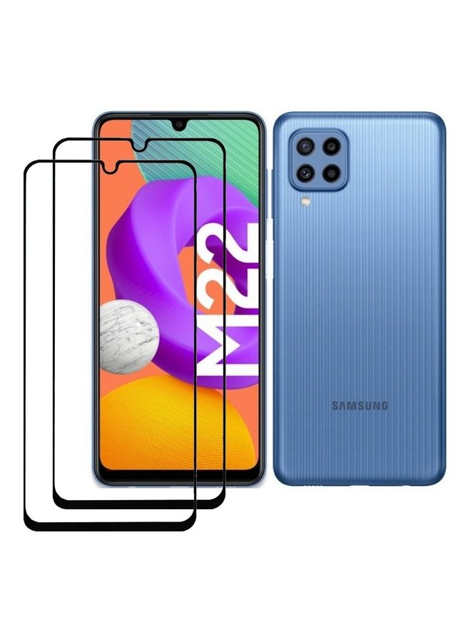MARGOUN 2-Piece Screen Protector HD Tempered Glass for Samsung Galaxy M22 (6.4inch) Clear - Image 2