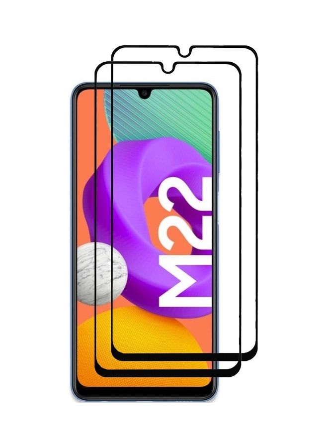 MARGOUN 2-Piece Screen Protector HD Tempered Glass for Samsung Galaxy M22 (6.4inch) Clear - Image 3