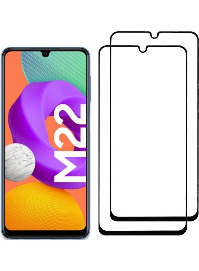 MARGOUN 2-Piece Screen Protector HD Tempered Glass for Samsung Galaxy M22 (6.4inch) Clear - Image 5