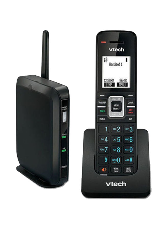vtech - Eris Terminal SIP Base Station And Cordless Headset Black - Image 1